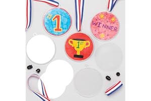 Baker Ross Médailles vierges (Paquet de 6) - Matériel créatif pour enfants et adultes