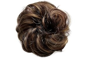 ‎CAISHA CAISHA Haarteil Haargummi Hochsteckfrisuren Brautfrisuren Voluminös Gelockt Unordentlich Dutt Kunstfaser DM15cm Kastanienbraun Dunkelblond Mix G40A