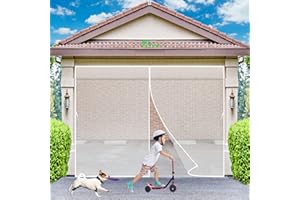 AIPPEI Magnétique Moustiquaire Porte Anti Insecte Porte Rideau, 210x225 cm avec Aimant Laissez Entrer l'air Frais Fermeture Automatique Facile à Installer Sans Perçage, Blanc P