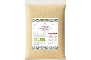 RACILIA Farina di Semola Integrale BIO di Grano Duro Siciliano Timilia - Farina Integrale 100% Biologica - Farina Grano Duro Macinato a Pietra - 1kg