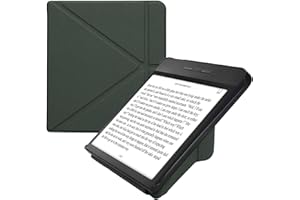 kwmobile Étui Compatible avec Kobo Libra H2O Coque - Étui à Rabat magnétique Tablette eReader Similicuir - Vert foncé