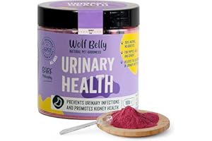 WOLF BELLY NATURAL PET GOODNESS Wolf Belly – Suplemento Urinario para Perros y Gatos 100% Natural (180 g) con Arándanos, Rosa Mosqueta y Vitamina C | Equilibra pH y Reduce Cistitis | Salud Renal | Polvo – Hecho en España