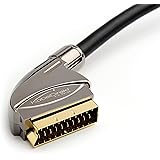 KabelDirekt – 3m SCART cable (21-pin, multiple shieldings, precision connector, full HD) PRO Series