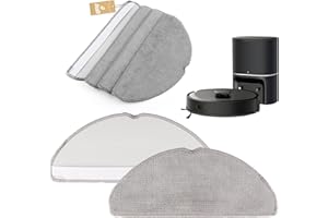 RongZy 4 Pezzi RVA301 Panni Lavabili per Tapo RV20 Max Plus/ RV20 Max Spazzole a Disco per Tapo RV30 Max Plus/ RV30 Max Panni Mop di Ricambio Robot Aspirapolvere Accessori