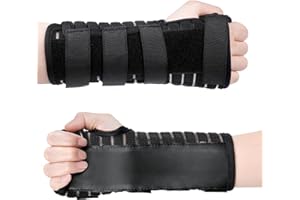 AOOWU Orteza nadgarstka, oddychająca i regulowana opaska na nadgarstek z metalowymi płytkami, opaska na nadgarstek łagodząca ból w cieśni nadgarstka, skręty, zapalenie ścięgna i zapalenie stawów