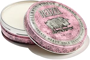Reuzel Pink Grease Heavy Hold Pomade - Concentrated Oil Hairstyling Vegan Formula With Natural, Firm And Organic Hold - Defining Grooming Product With Effortless Shine - Original Fragrance - 4 Oz