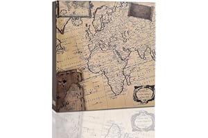 Arpan Photo Album Slip In Case Memo Photograph For 200 x 4 x 6 Inch / 10x15 cm Picture (Old Map)