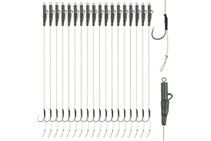 ‎OROOTL OROOTL Karpfen Angeln Haar Rigs 18 Stück Chod Helicopter Rigs Leadcore Vorfach Karpfenangeln Set Up Karpfenangeln Rig Terminal Tackle Kit für Lange Würfe und verkrautete oder schlammige Böden