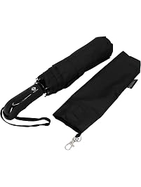 Parapluie Pliant Noir Avec Sangle Bandoulière Et Pochette - Outdoor, Unisexe
