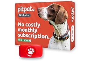 PitPat Dog GPS Tracker - No Subscription Required - Suitable for All Dogs And Fits All Collars - Smart Activity Tracker, Satellite Tracking With Unlimited Range - 100% Waterproof Pet Tracker (Red)