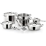 Lagostina Set di Pentole Induzione, Gas e Forno in Acciaio Inox 18/10, 13 Pezzi, Fondo Lagoseal Plus Triplo Strato, Batteria 