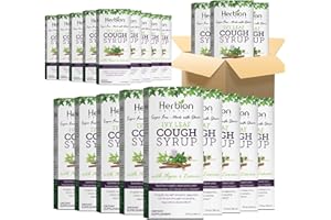 Herbion Naturals Efeublatt Hustensirup mit Thymian und Süßholz, 5 FL Oz - beruhigt die Kehle und entlastet, alkoholfrei, zuckerfrei mit Stevia Packung mit 24