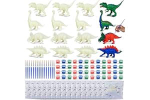 BONNYCO Dinosauri Gadget Compleanno Bambini, Figure da Dipingere 16 Pezzi. Regalini Fine Festa Compleanno, Regalino Fine Festa Dopo Invitati. Pensierini Kit Lavoretti, Gadget Dinosauri Giocattolo