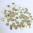 NUO RUI Hexagonal 1/2’’ Mirror Mosaic Tile Mini Hexagon Mirror for Craft Project 200 Pcs (Silver)
