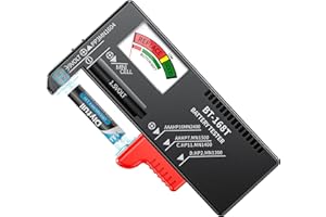 Dlyfull Magnetic Battery Tester Universal Battery Checker for AA AAA C D 9V 1.5V Button Cell Batteries, Requires No Battery to Operate