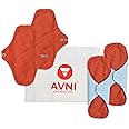 Avni Lush Washable Panty Liner | Organic Cotton | Pack Of 4 (200Mm) | Antimicrobial | Eco-Friendly And Reusable | Storage Pouch | Suitable For 18 - 25Yrs Old Teenager And Young Adults