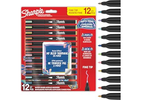 Sharpie Creative Marker Akrylfärgpennor | Jordtoner | Vattenbaserade färgpennor | Blöder inte igenom - Amazon Deal & Rabatt