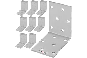 KOTARBAU® Lot de 100 Équerres renforcée 60 x 60 x 40 mm Équerre d'assemblage Acier Galvanisée Connecteurs pour le bois Équerre fixation Support de Coin Raccord coudé