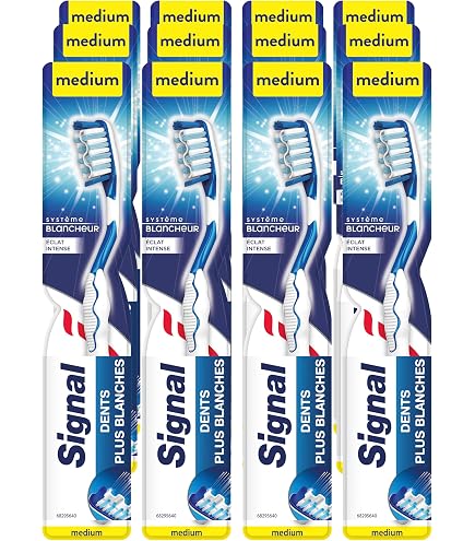 Lot De 2 Packs Signal Brosse à Dents Medium (soit 8 Brosses) - Neuf, Dentifrice Au Fluor