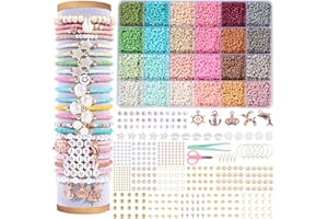 ‎WLIAGYE WLIAGYE Perlen für Armbänder zum Auffädeln Set 3mm,Holzperlen,Numer und Buchstabenperlen,Osterperlen- Ideal für DIY Schmuckherstellung Freundschaftsarmband,Makramee,Halsketten,Geschenke für kinder
