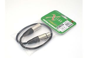X-LEAD MC10GD005BK serie GOLD - Cavo microfonico professionale di qualità - XLR/XLR - Connettori originali INCO - (0,5 m, nero) - MADE IN ITALY - by INCO