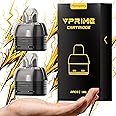 For O-X-V-A VPRIME Pods Cartridge 0.6 ohm 2 Pack of 2 Unitech 2.0 Select From DTL to MTL Nic Salts and Freebase E Liquids Cotton Wrap Mesh Coil Compatible with O-X-V-A No Nicotine (0.6 Pods)