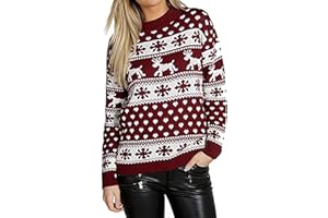 mymixtrendz Women Ladies Xmas Tree Knitted Pullover Long Sleeves A Merry Christmas Jumper