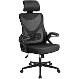 Yaheetech Sedia Ufficio Ergonomica con Braccioli Poggiatesta Regolabile Schienale Alto Reclinabile Poltrona Scrivania Girevol