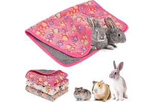 Norhogo 3 koce dla świnek morskich, wodoszczelne, polarowe, małe, nadają się do prania, chłonne, klatka dla świnek morskich, królików, szynszyli, jeży, fretek, 60 x 40 cm