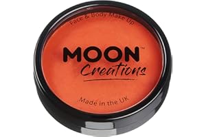 Moon Creations Pro Gesichts- und Körper-Make-up, professionelle Farbfarben-Kuchentöpfe für Gesichtsfarbe, Kostüme, Feste, Halloween für Kinder, Erwachsene (Dunkelorange, 36 g)
