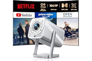 TOPTRO Proiettore 4K【Compatibile con Netflix & Dolby】Proiettore Portatile 700ANSI Messa Fuoco Auto Keystone con Bluetooth Bidirezionale Mini Proiettores Girevole 360° per Home Theater/Esterno Videoproiettore