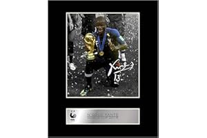 ICONIC PICS Photo Dédicacée et Montée de N’Golo Kanté Équipe de France de la Coupe du monde de football - N°1 - Avec autographe - Cadeau
