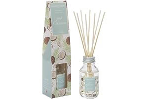 Hassett Green London - Just Coconut - Fragrance Oil Reed Diffuser - 100ml Glass Bottle with 8 Rattan Reeds