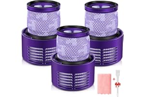 ‎MORPILOT morpilot Filter für Dyson 3 Stück Ersatzfilter für Dyson V10 SV12 Cyclone Animal Absolute Staubsauger Ersatzteil, Waschbar Hepa Filter mit Reinigungsbürste und Handtuch, Ersetzen Sie # DY-969082-01