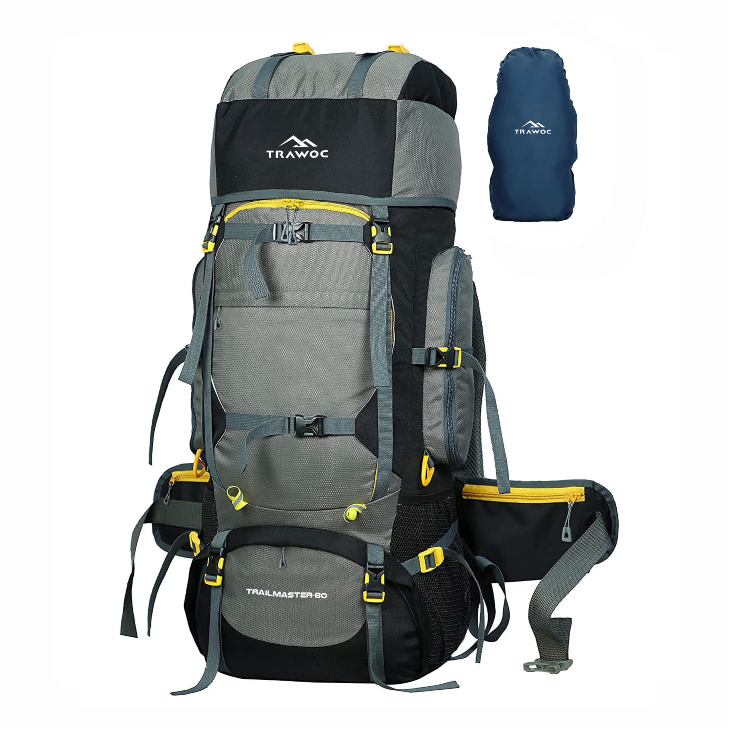 TRAWOC 80L Travel Backpack for Outdoor Sport Camp Hiking Trekking Bag Camping Rucksack HK007