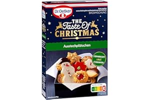 ‎DR. OETKER Dr. Oetker Ausstechplätzchen – 6er Pack Backmischungen für Weihnachtskekse aus Mürbeteig, einfacher Teig für Weihnachtsplätzchen, weihnachtlicher Keksteig