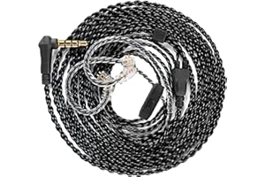 YINYOO Cavo per monitor KZ ZS10 Pro IEM, lungo 2 metri, CCZ C01 OFC, cavo per auricolari aggiornato per ZSN PRO X, Castor, EDX PRO, ZS12 PRO X, ZS10 PROX, ZS10 PRO 2, ZAR, ZAS, CCA CRA C12 (pin QDC con