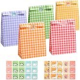 Blendura Birthday Candy Bags 40 Pieces with Stickers | Coloured paper bags for sweets, gift bags for children's birthdays, we