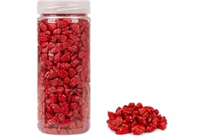 Heku 30336-13: Decorative Stones, red, 750g, in resealable tin
