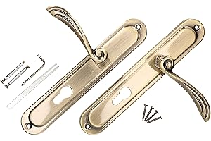 KOTARBAU® Set di maniglie per porta PZ 90 mm targa lunga Patina Universale Modern