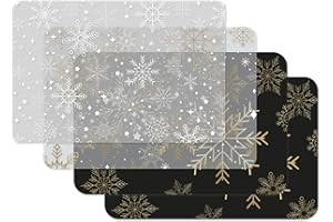 VENILIA Vénilia Zestaw podkładek na stół do jadalni, podkładki pod talerze, zmywalne, nadają się do kontaktu z żywnością, 45 x 30 cm, 4 sztuki