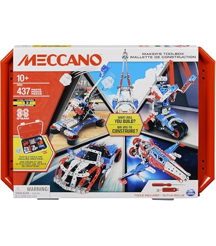 Spin Master Erector By Meccano Pull Back Buggy - Macchinina A Trazione Integrale Con Molla
