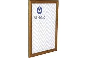 Athena Honey Oak Thin Premium Wood Picture Frame 24 x 30cm - 24 x 30 cm Frame - Photo Frame - 24x30 Frame Oak with Clear Styrene Sheet & Wall Mounted Hook – 30 x 24 cm