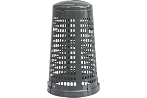 Mobil Plastic – Portasacco Trespolo 110 Litri per Raccolta Differenziata – Bidone Rifiuti con Coperchio – Plastica Resistente – Grigio Scuro