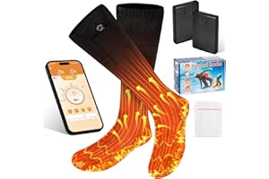 NZQXJXZ Calcetines Calefactables, Controllo App, Calzini Riscaldati Ricaricabili per Uomo e Donna, Calcetines Eléctricos con 4 Configuraciones de Calor hasta 10 Horas, Ideales para Invierno, Esquí