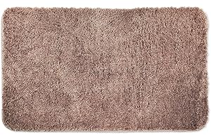 WohnDirect Dywanik łazienkowy, duży, brązowy, antypoślizgowy, 60 x 100 cm, nadaje się do prania