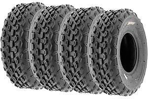 SunF A015 145x70-6 & 19x7-8 Da corsa ATV UTV Pneumatici sportivi Pneumatici 6PR TL 28F E4 Mark, set di 4 pezzi