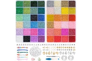 HOLDLEAF 2mm Abalorios para Hacer Pulseras，Cuentas para Pulseras con 300 Piezas Abalorios Letras，Kit Bolitas para Hacer Pulseras Cuentas para Cumpleaños, Festivales, Fiestas