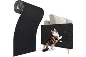 ReWallpaper Protection Canapé Chat Anti Griffe Noir Moquette Griffoir Mural Chat Autocollant 30CMx2M Tapis Grattoir Chats Noir pour Porte Meuble Mur Pied De Table Épais Griffoir en Rouleau Chaton