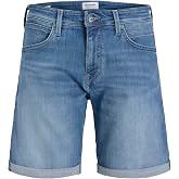 Jack &amp; Jones Men Shorts Regular fit Used Look Button Placket 5-Pocket Design | Corte regular fit, Washed, Largo sobre las rod
